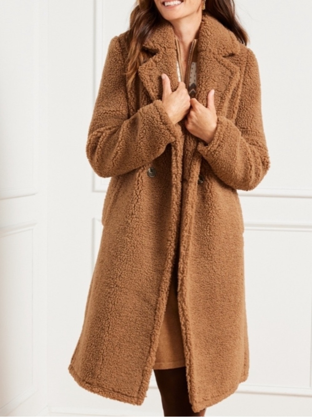 Talbots Sherpa Teddy Coat Sz XL